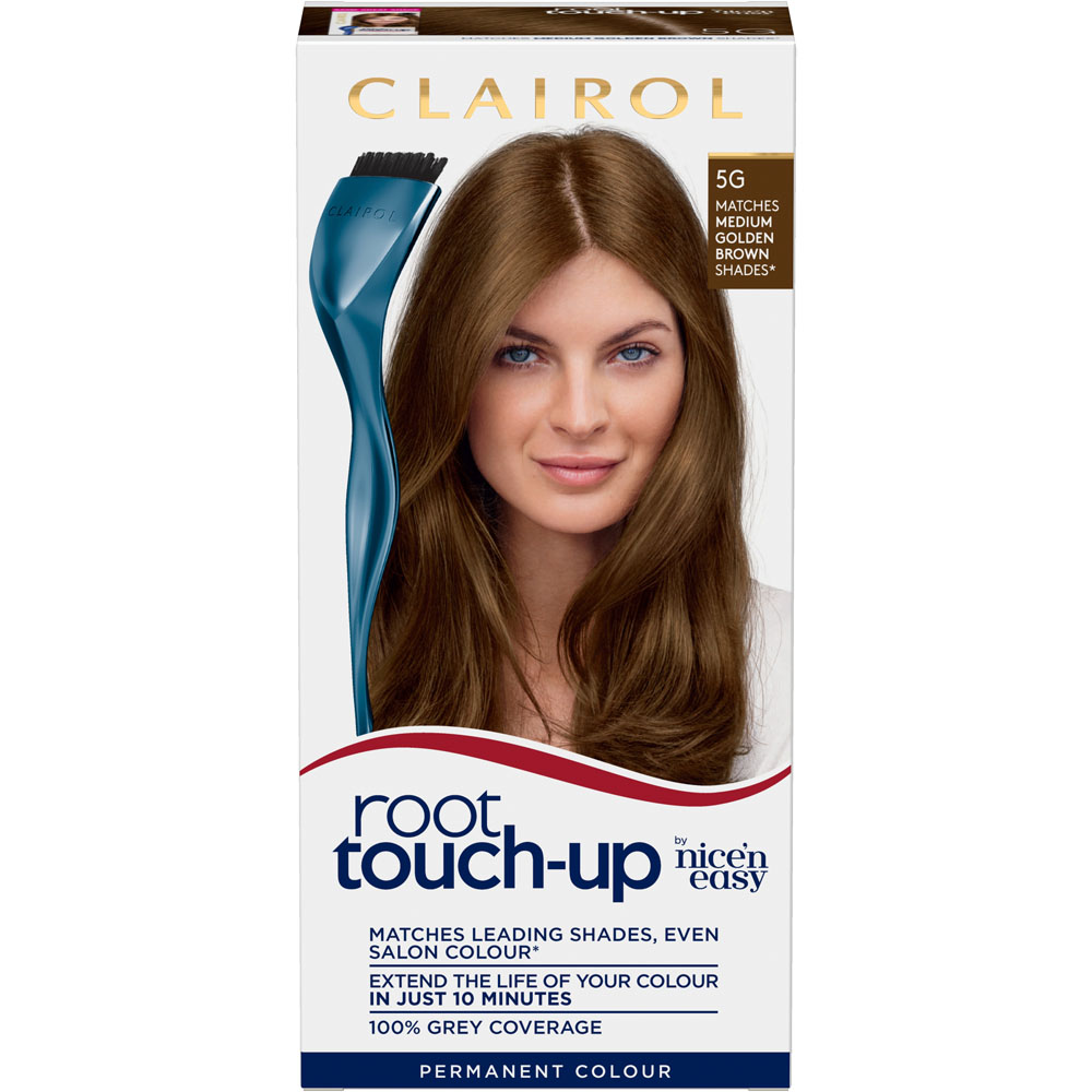 Nice and Easy Touch Up Permanent Hair Colour 5G Medium Gold Brown Image 1