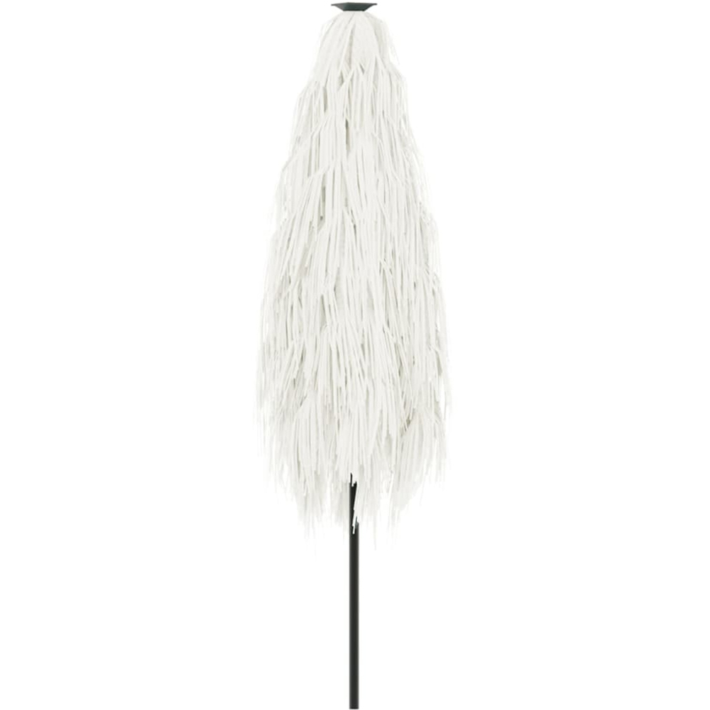 vidaXL White Straw Top Garden Parasol with Steel Pole 3.8m Image 5