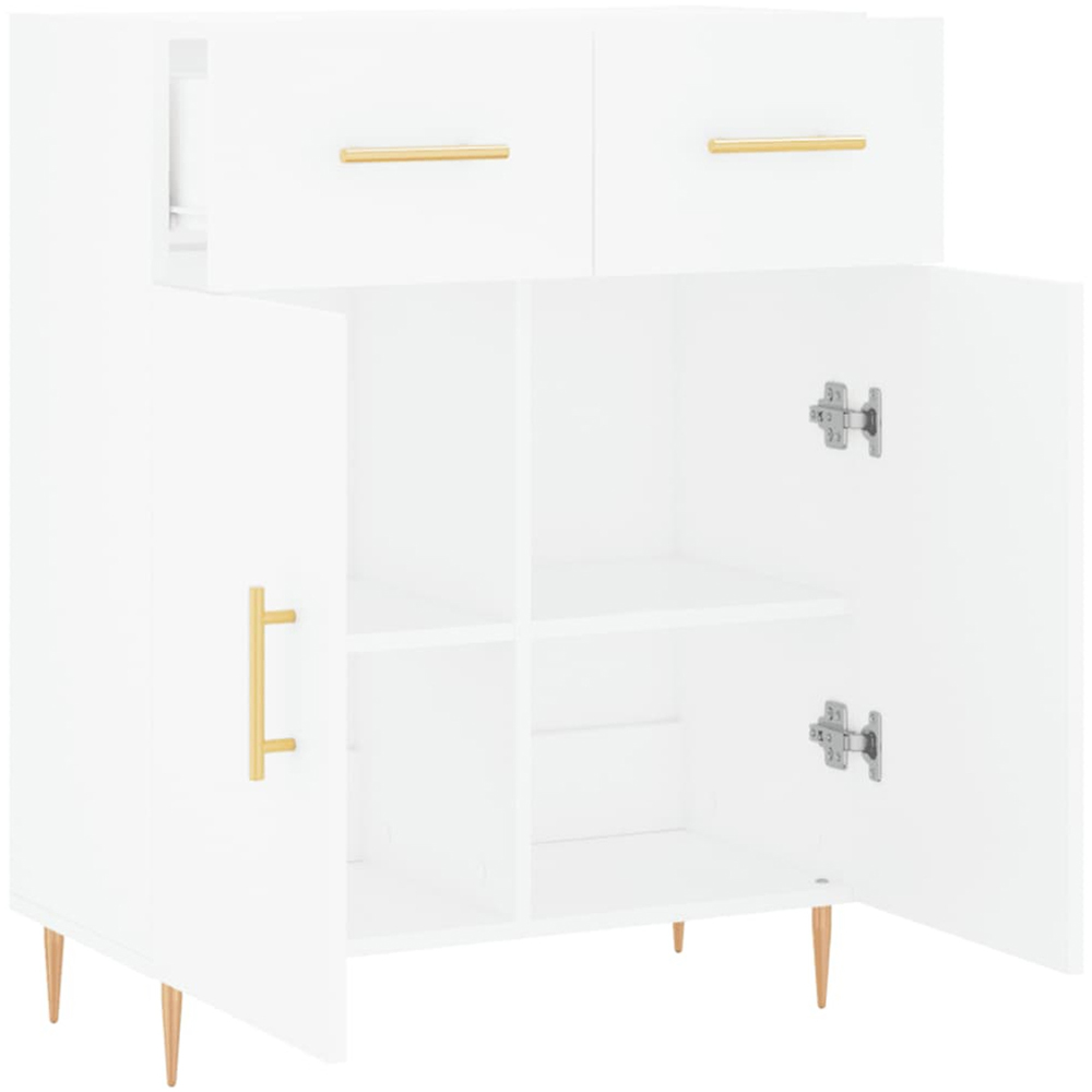 vidaXL 2 Door 2 Drawer White Sideboard Image 5