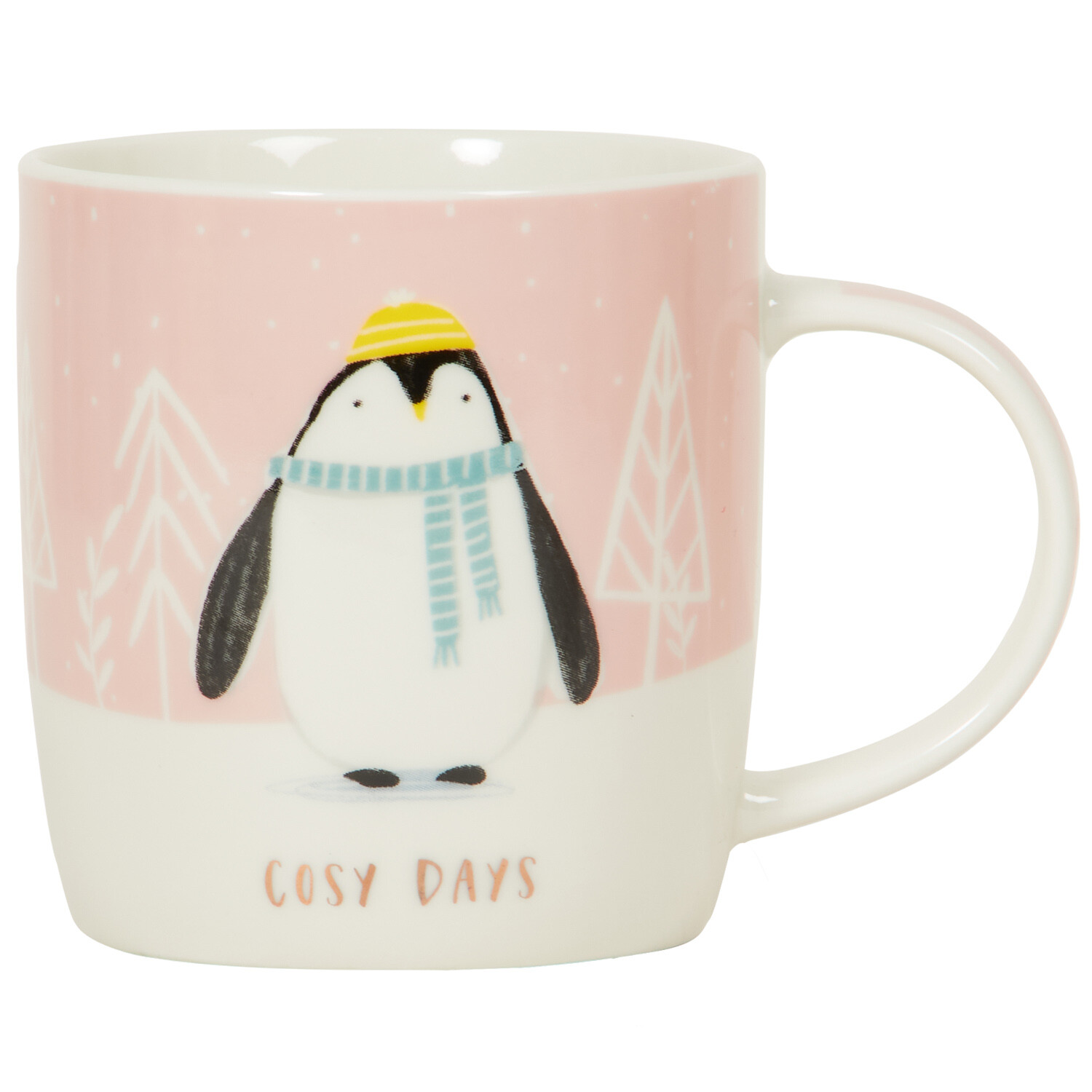 Winter Animals Mug Gold Detail  - Multicolour Image 1
