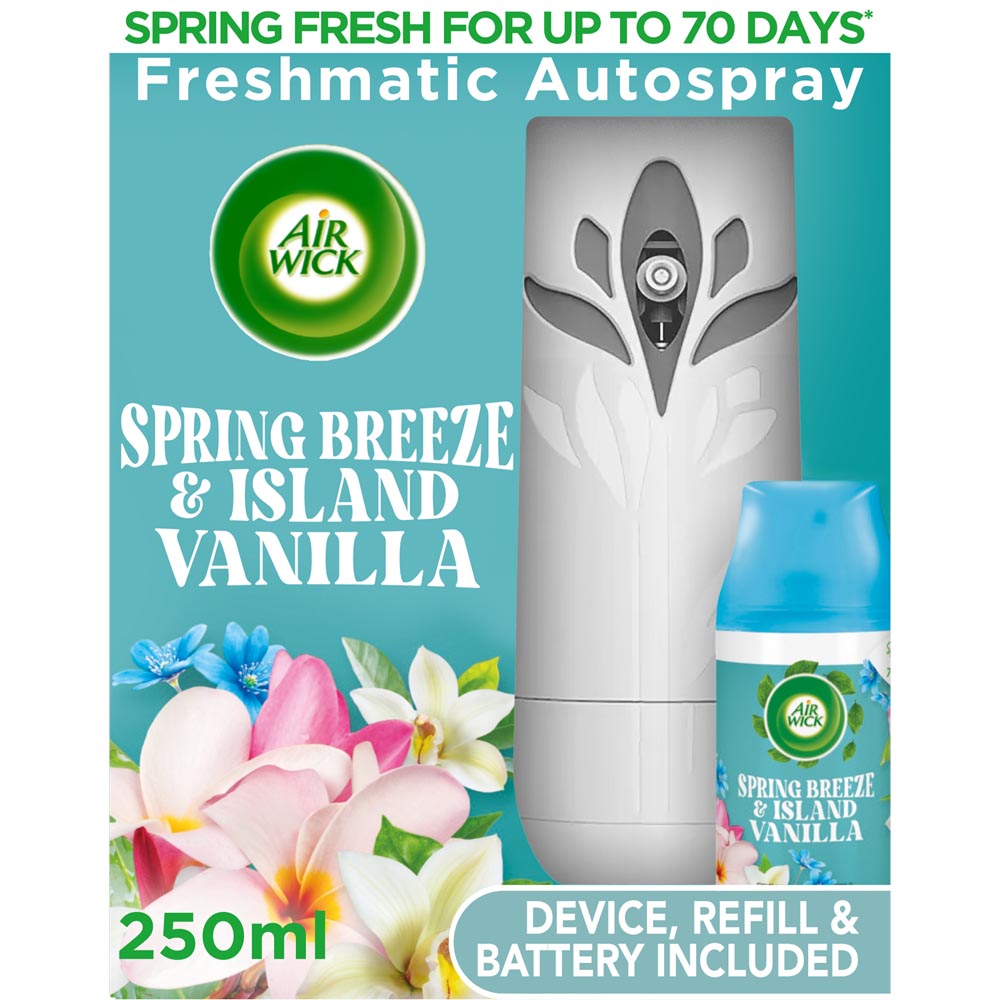 Air Wick Spring Breeze and Island Vanilla Freshmatic Kit 250ml Image 1