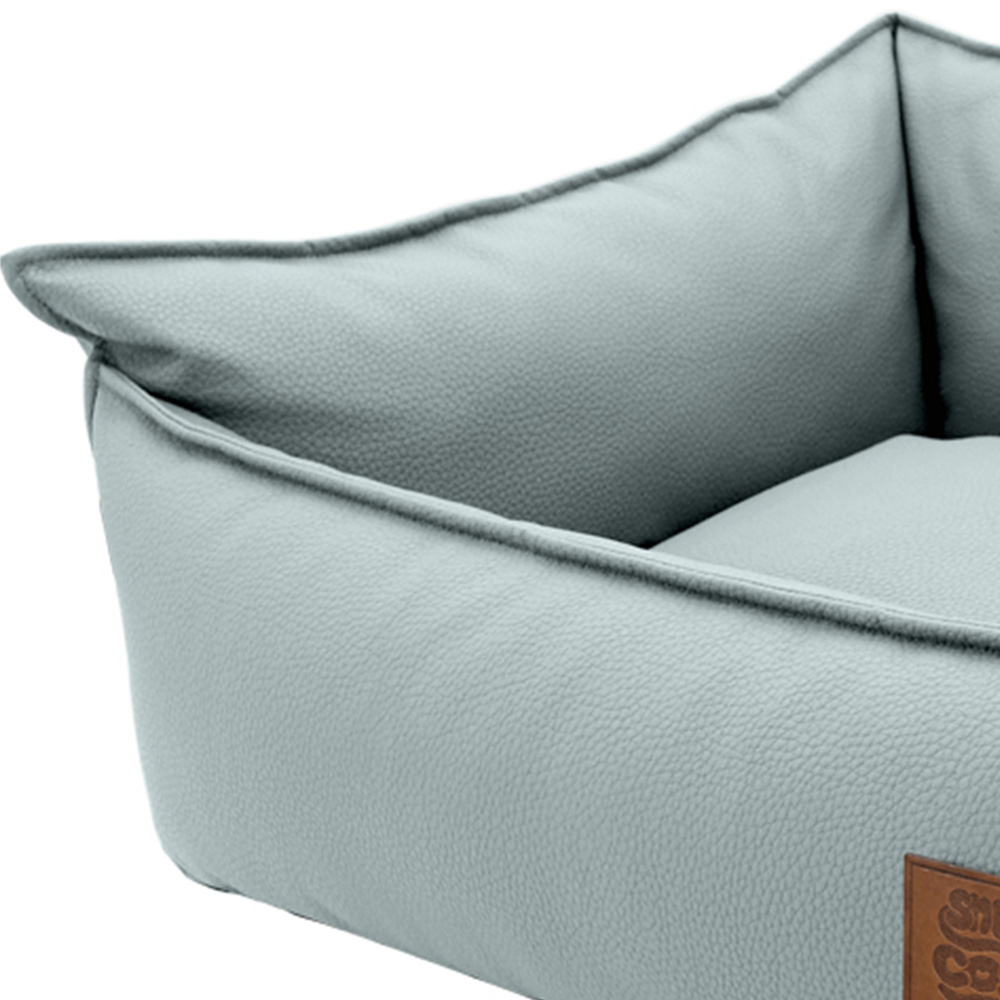 Snug & Cosy Monza Small Square Blue Dog Bed Image 2