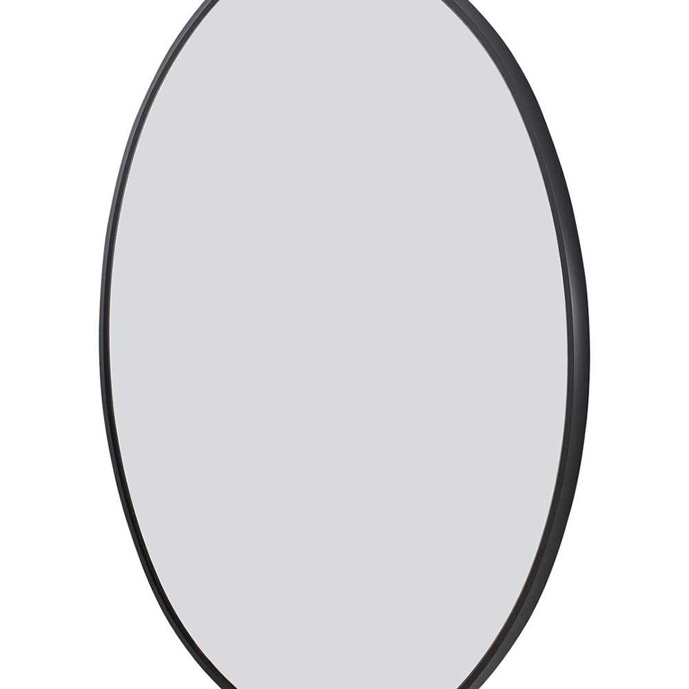 Living and Home Black Oval Aluminium Framed HD Float Glass Bathroom Mirror 50 x 70cm Image 6