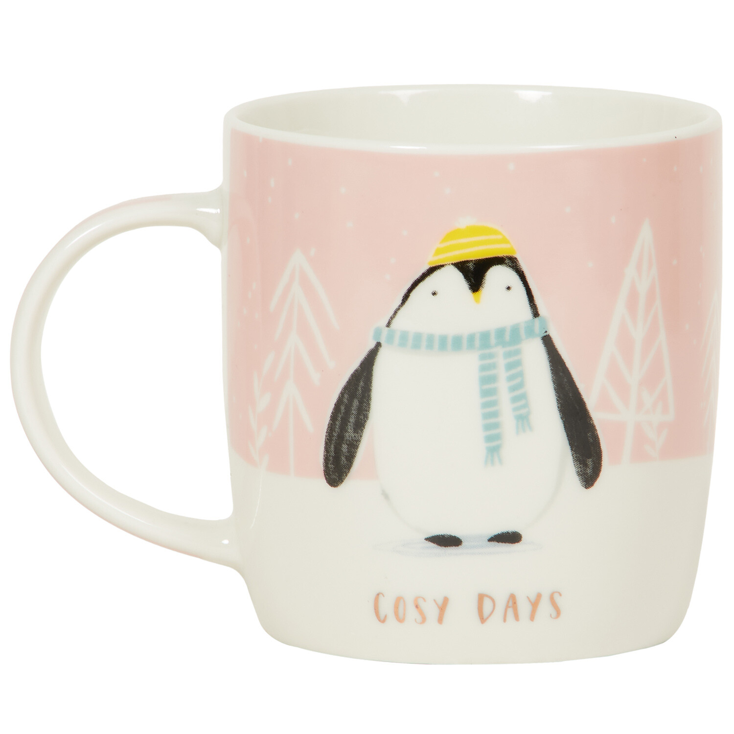 Winter Animals Mug Gold Detail  - Multicolour Image 2