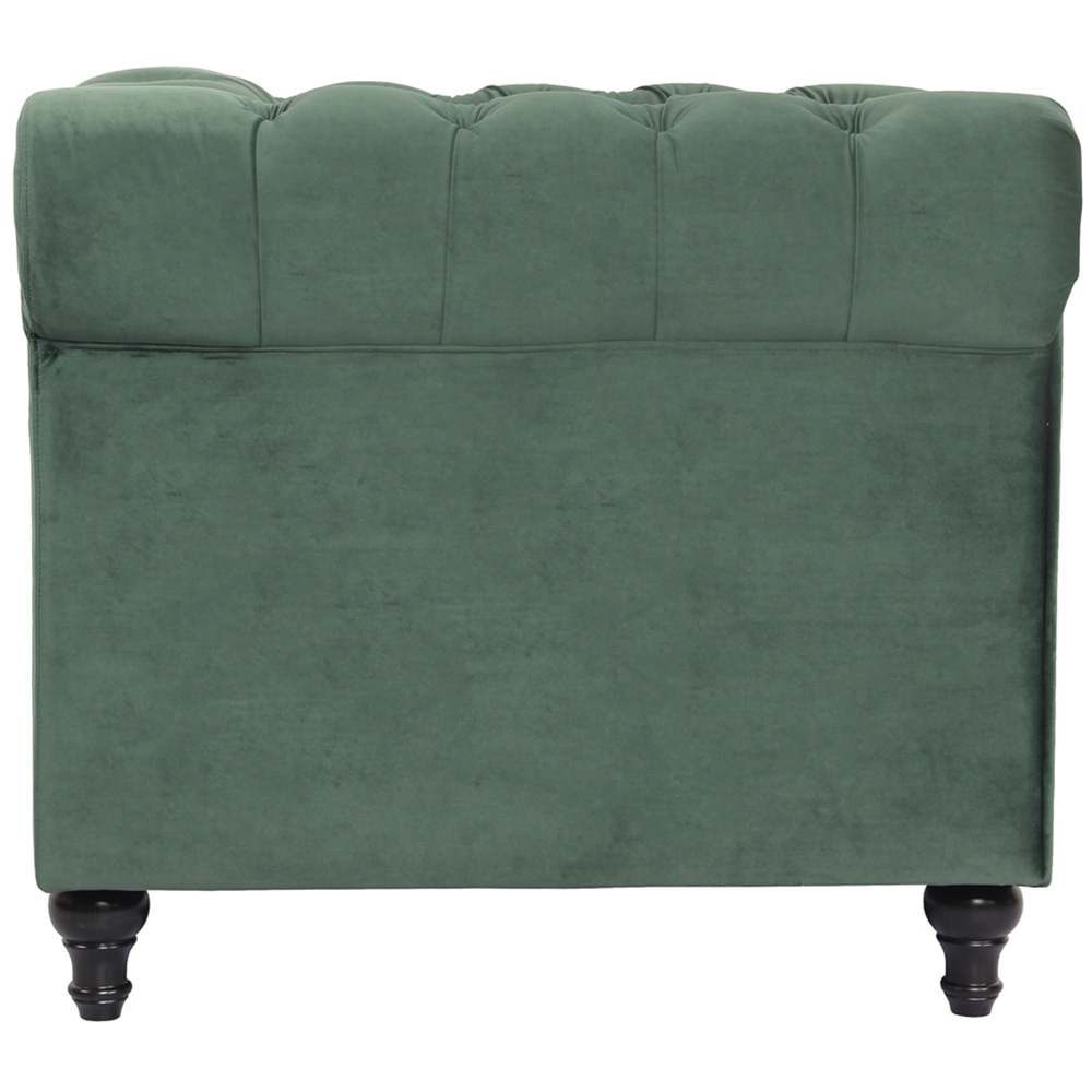 Furniture One Green Nailhead Trim Upholstered Armchair Image 3