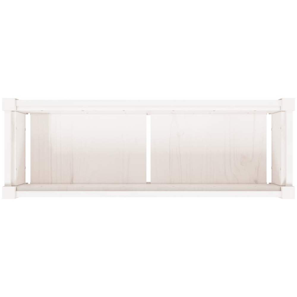 vidaXL White Solid Pine Wood Garden Planter 90 x 31 x 31cm Image 7