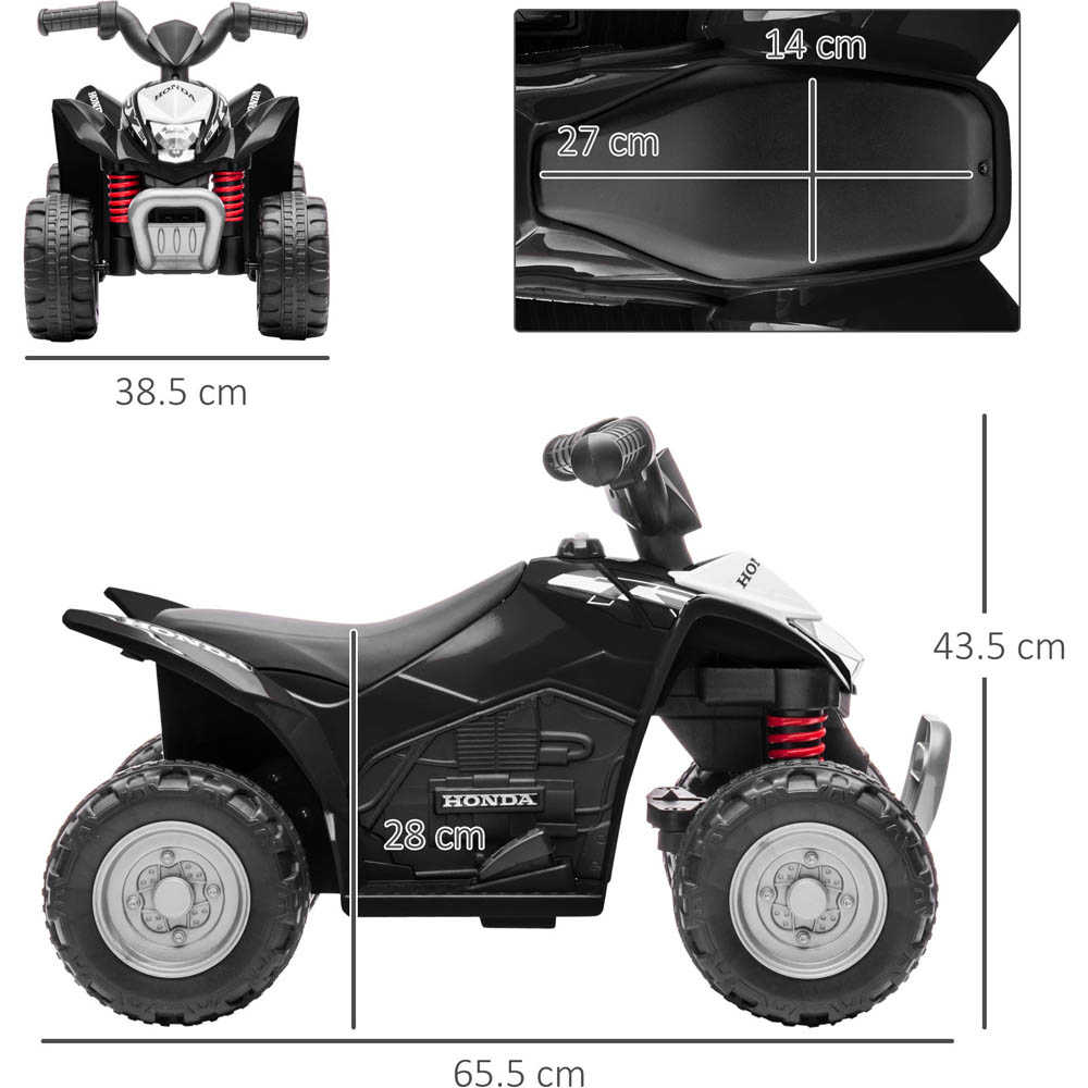 Tommy Toys Honda Ride On Electric Quad Bike Black 6V Image 7