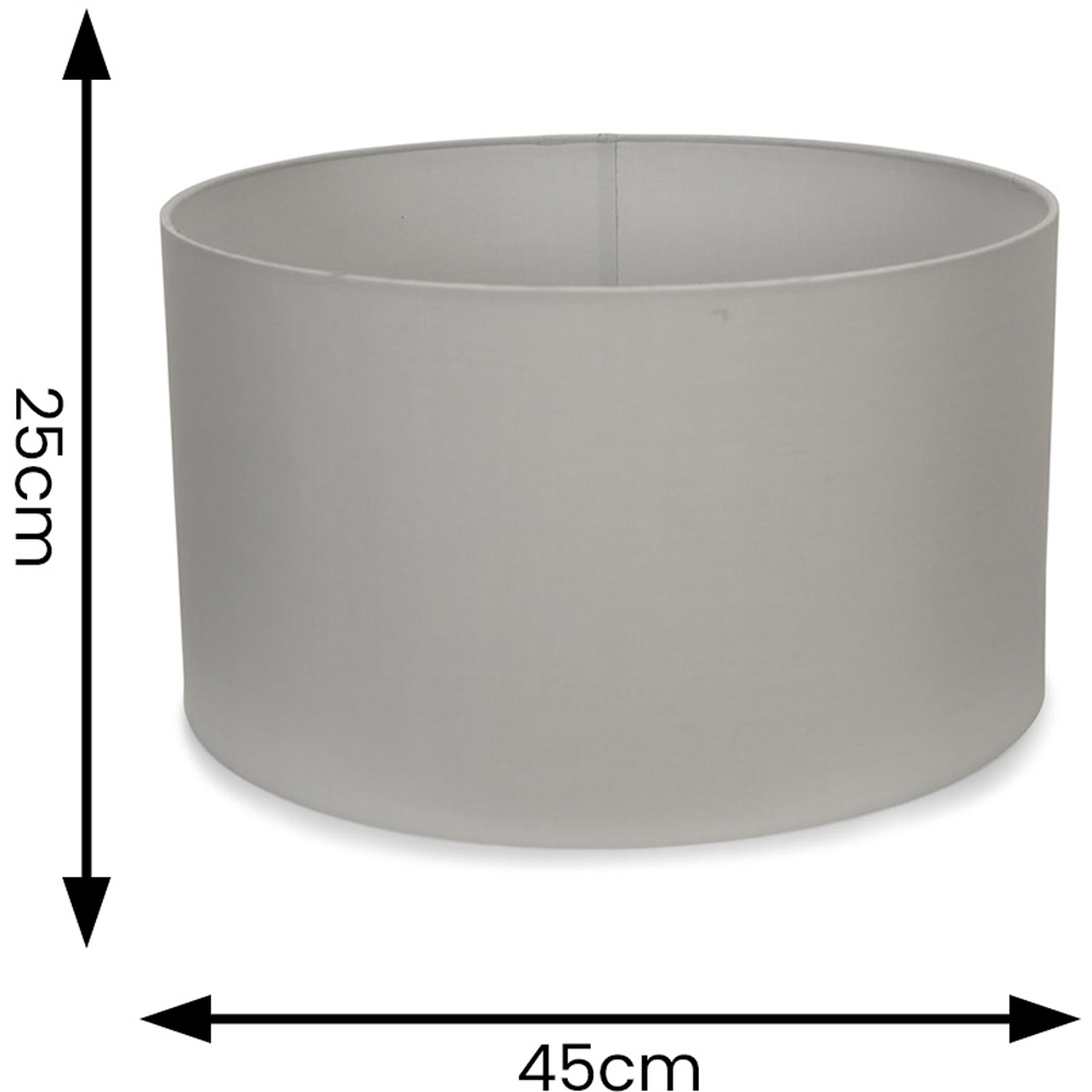 ValueLights Reni Grey Ceiling Drum Lamp Shade Large Image 6