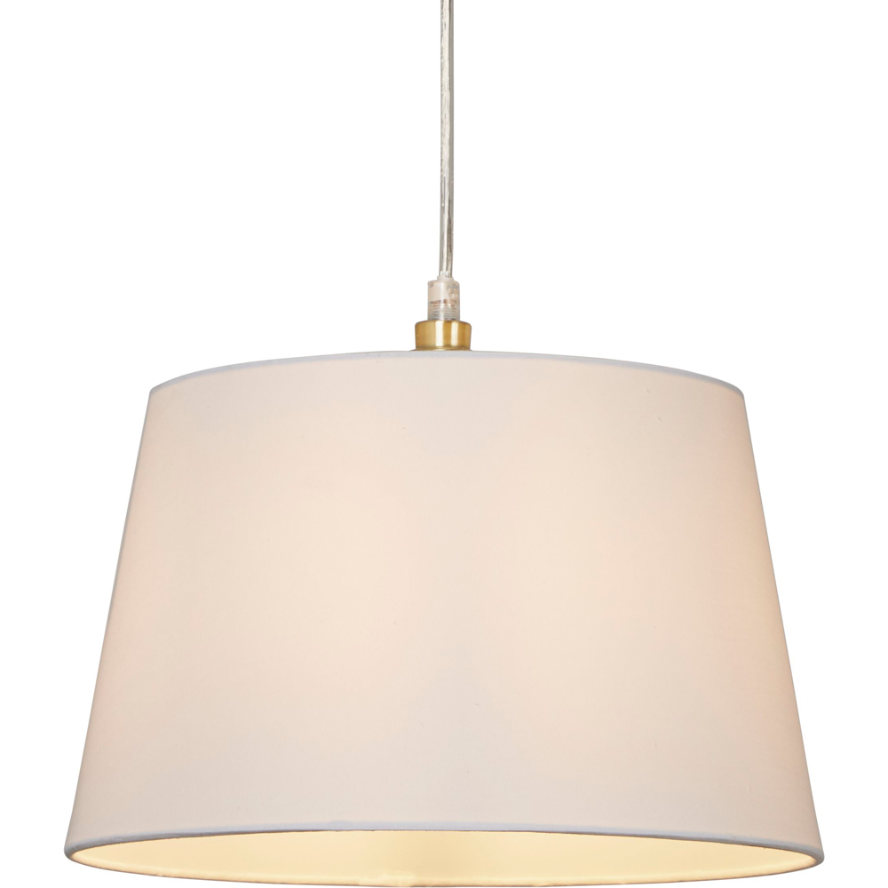Lighting Collection Yates White Tapered Drum Lamp Shade 30cm Image 3