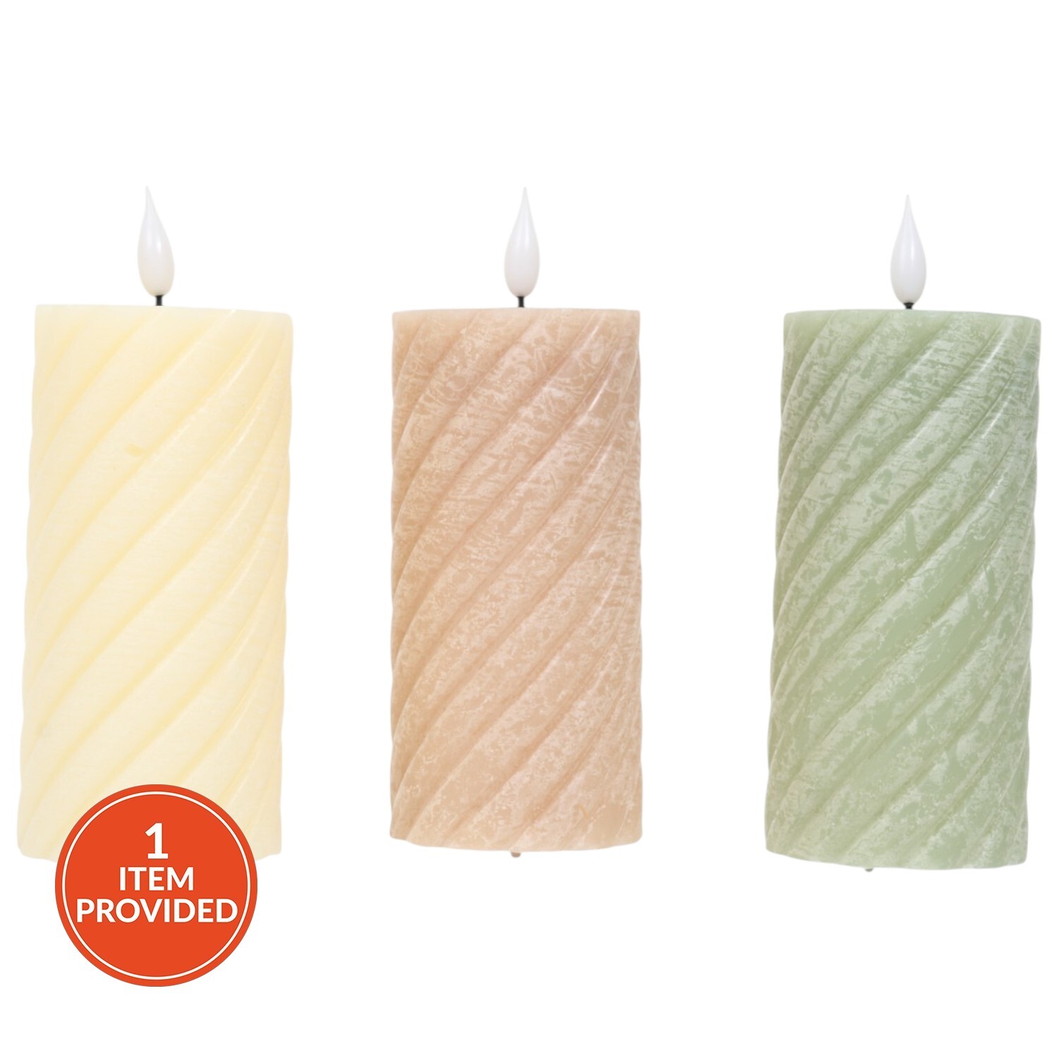 Swirl LED Glow Candle Image 1