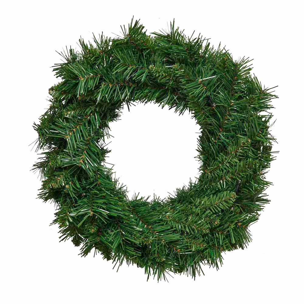 Wilko 45cm Pre-Lit Christmas Wreath with Warm White LEDs Image 1
