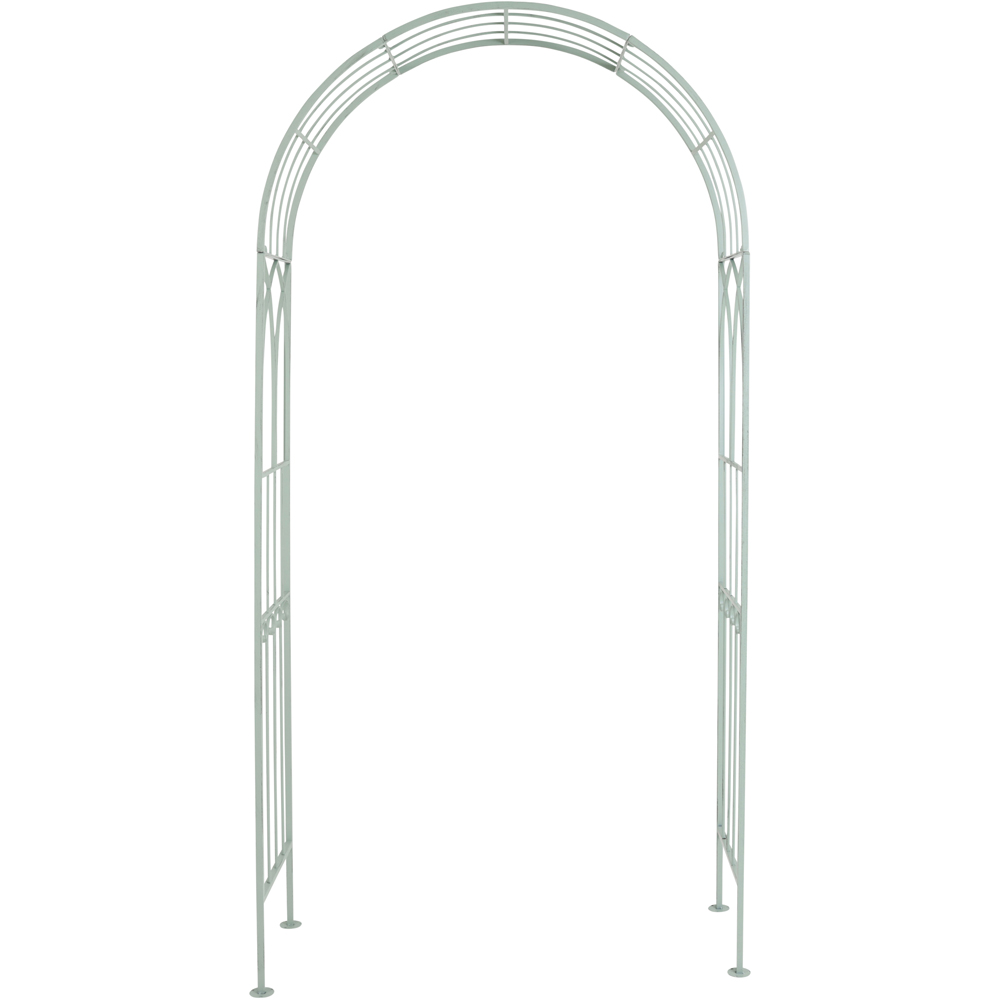 Charles Bentley 6.9 x 3.3ft Heritage Green Decorative Rustic Metal Garden Arch Image 3