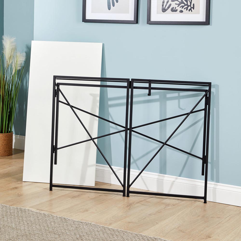 Home Source Brampton Folding Compact Desk with Hook White Image 8