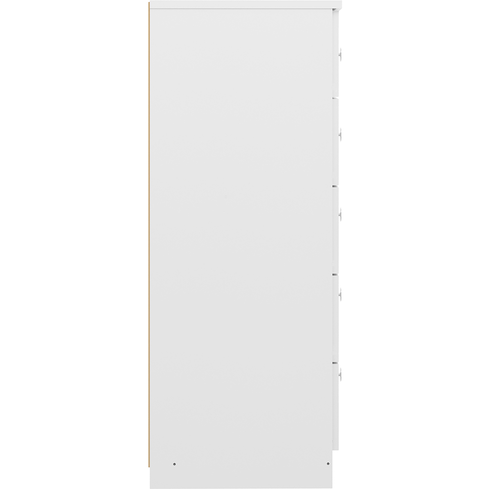 Seconique Denver 5 Drawer White Gloss Storage Chest Image 6