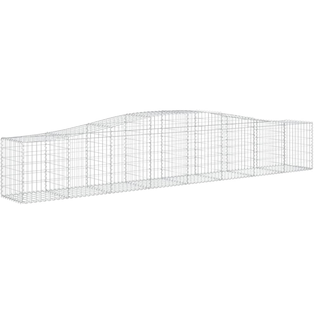 vidaXL Silver Galvanised Iron Gabion Basket 400 x 50 x 60/80cm 20 Pack Image 1