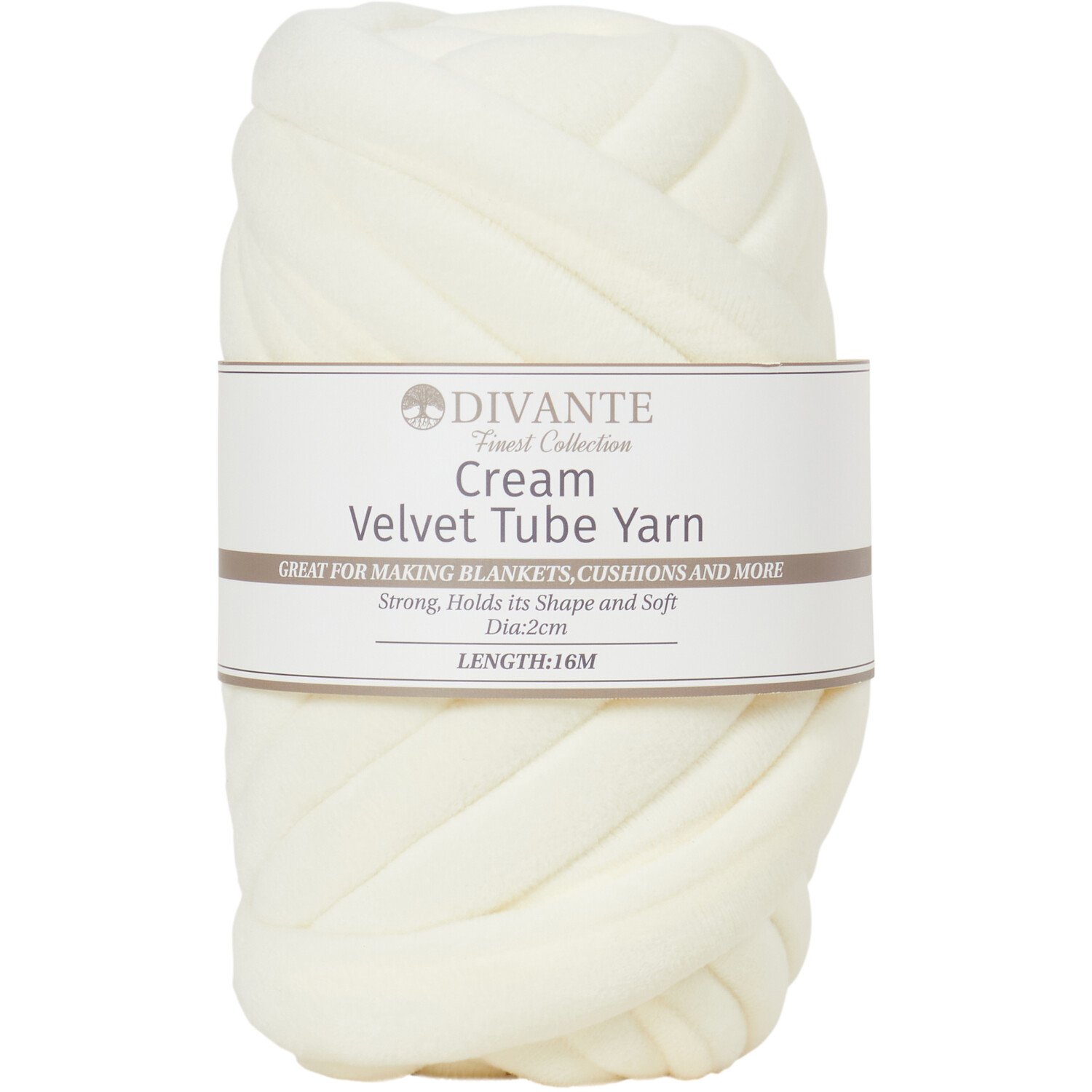 Divante Velvet Tube Yarn - Cream Image 1