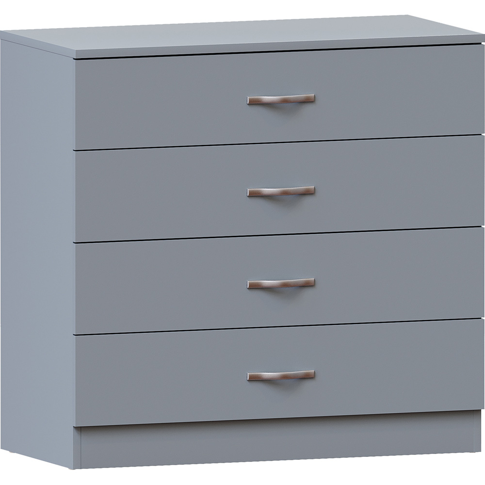 VIDA DESIGNS Riano 4 Drawer Grey Chest of Drawers with Metal Handles Image 2