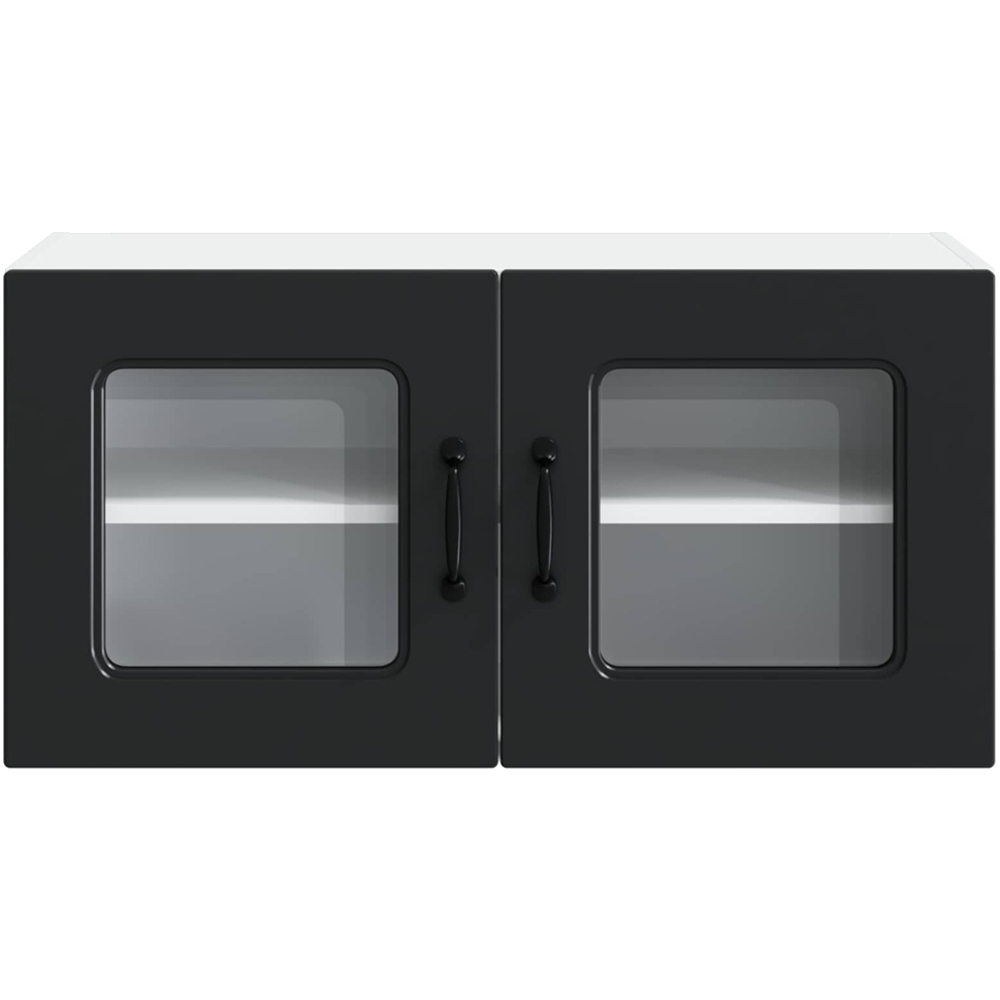 vidaXL Kalmar 2 Door Black Wall Kitchen Cabinet Image 4