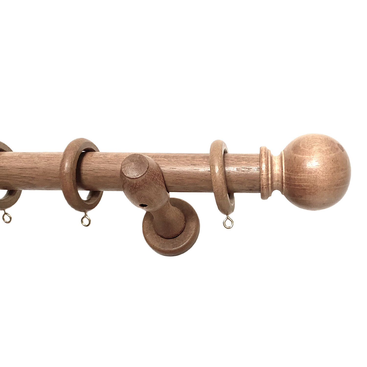 Richmond Rustic Oak Curtain Pole 180cm Image 1