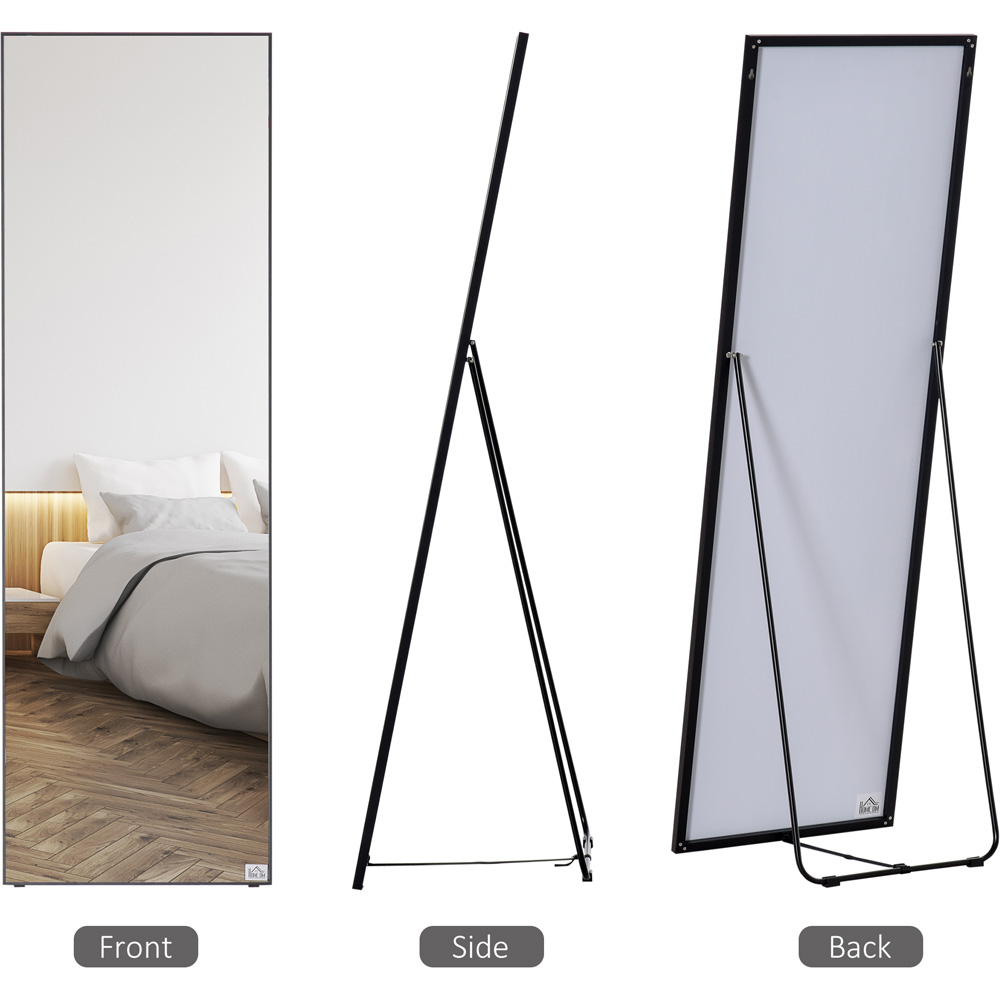 Portland Black Frame Full Length Mirror 50 x 161cm Image 5