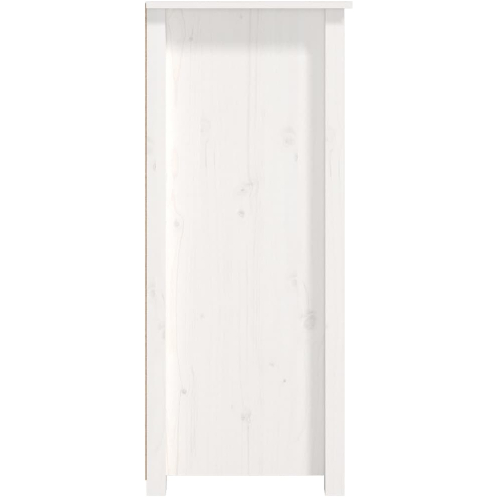 vidaXL 4 Door White Solid Pine Wood Sideboard Image 7