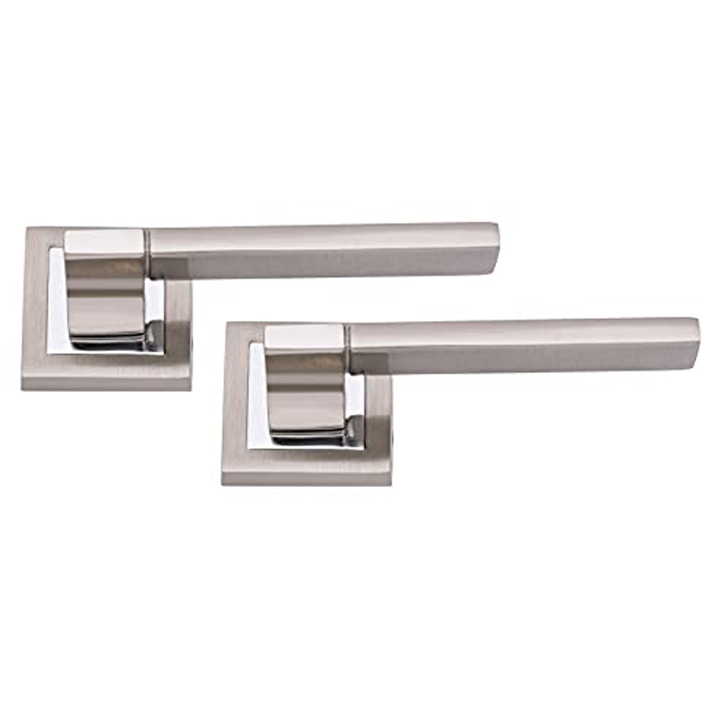 Golden Grace Duo Finish Aztec Door Handle Set 5 Pack Image 3