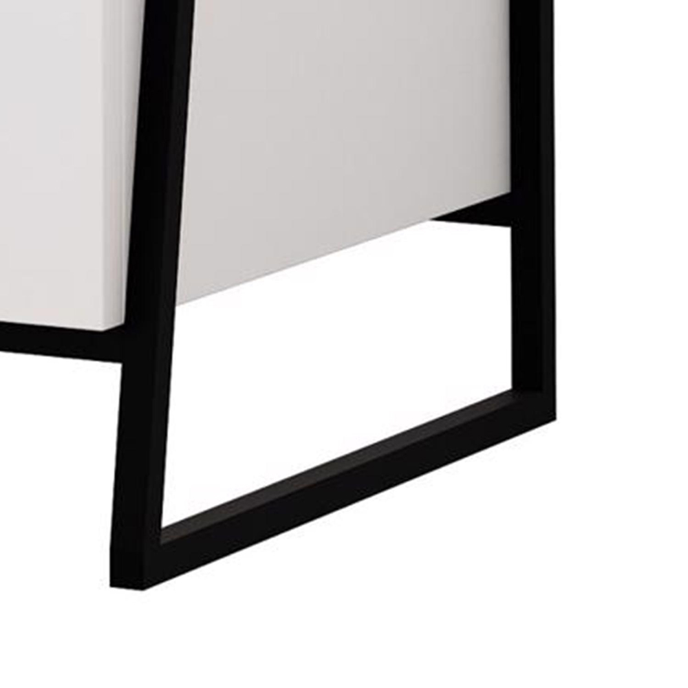FWStyle Pal Single Drawer Single Shelf White Bedside Table Image 4