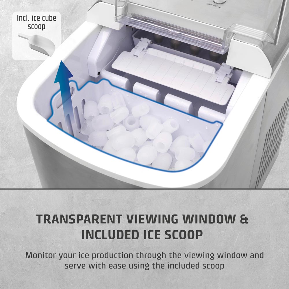 CASO Design IceChef Pro 3302 Silver 2.2L Ice Cube Maker Image 6