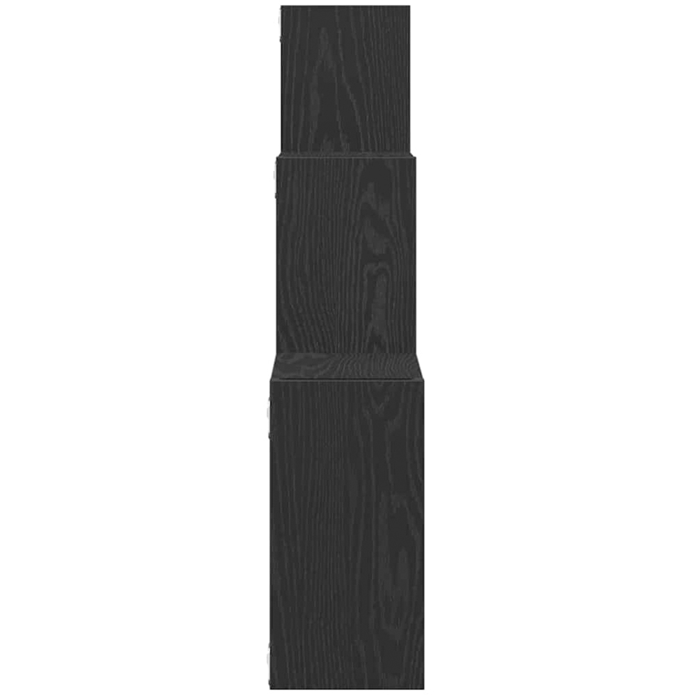 vidaXL 3 Open Shelf Black Oak Cube Wall Shelf Image 5