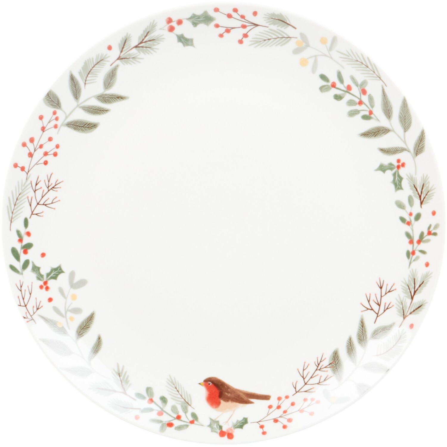 Merry Robin Plate White Dinner Plate Image 1