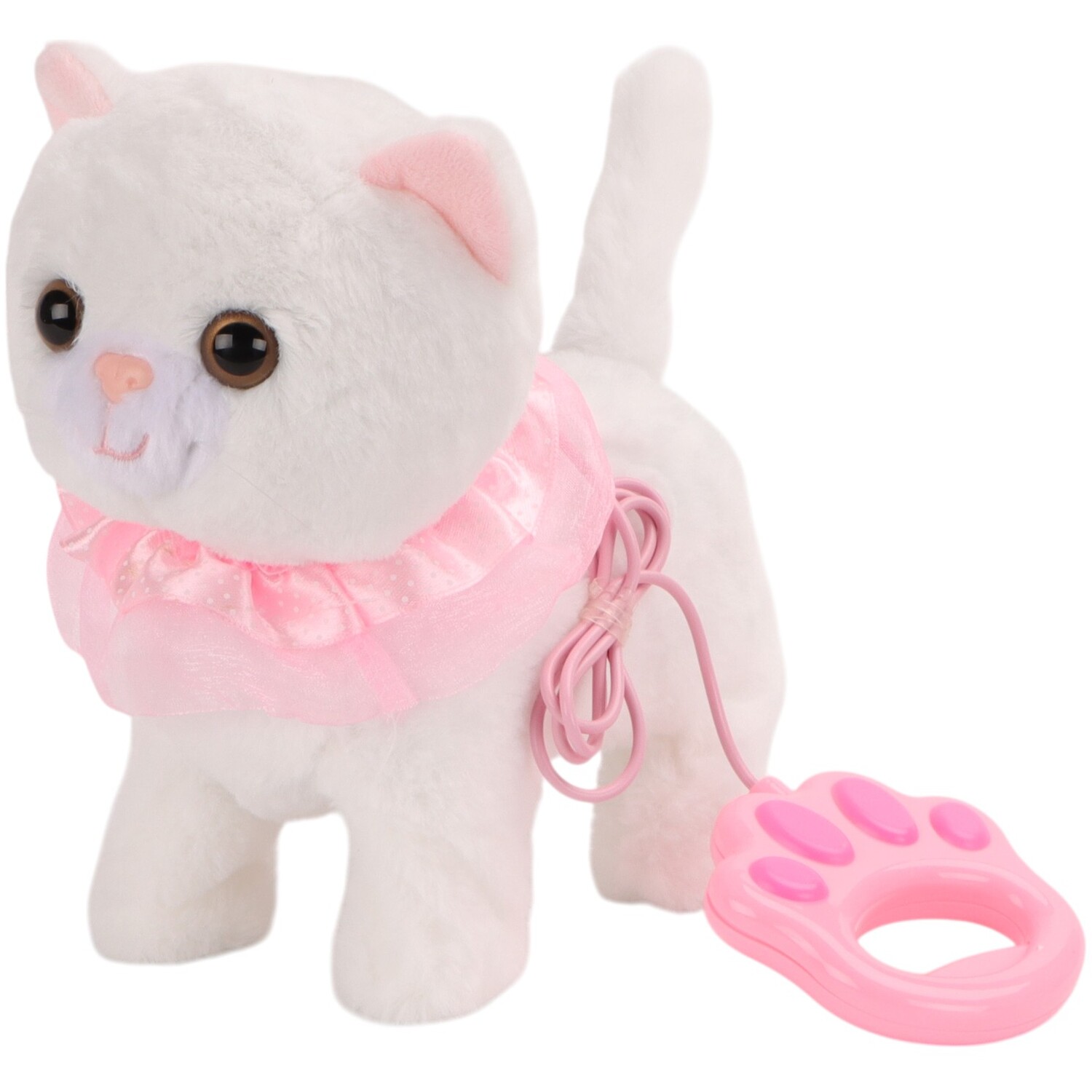 Cat with Lead Toy White Image 2