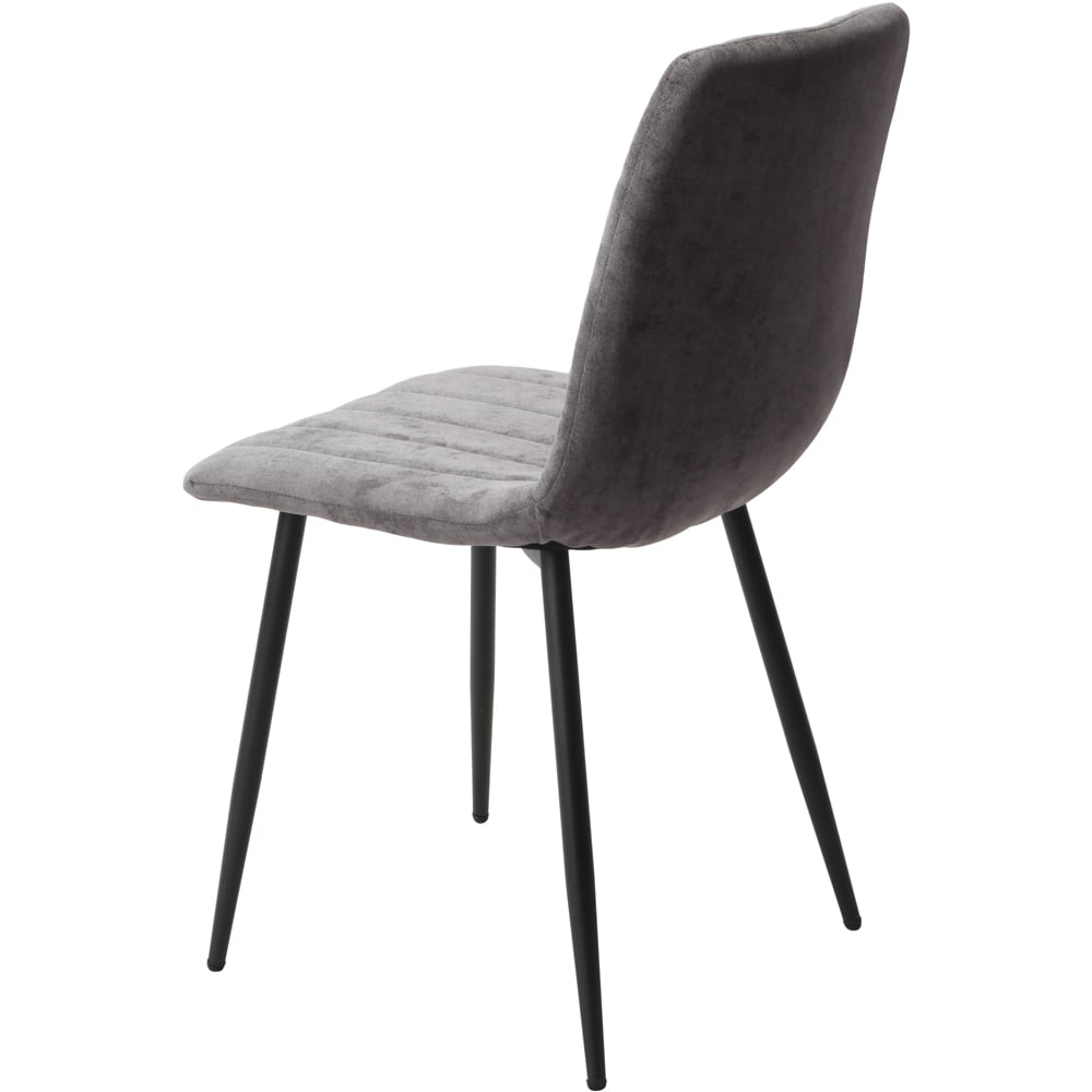 Core Products Aspen Set of 2 Grey and Black Straight Stitch Dining Chair Image 6