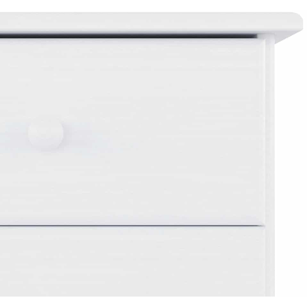 vidaXL Alta 5 Drawer White Solid Pine Wood Chest of Drawers Image 7