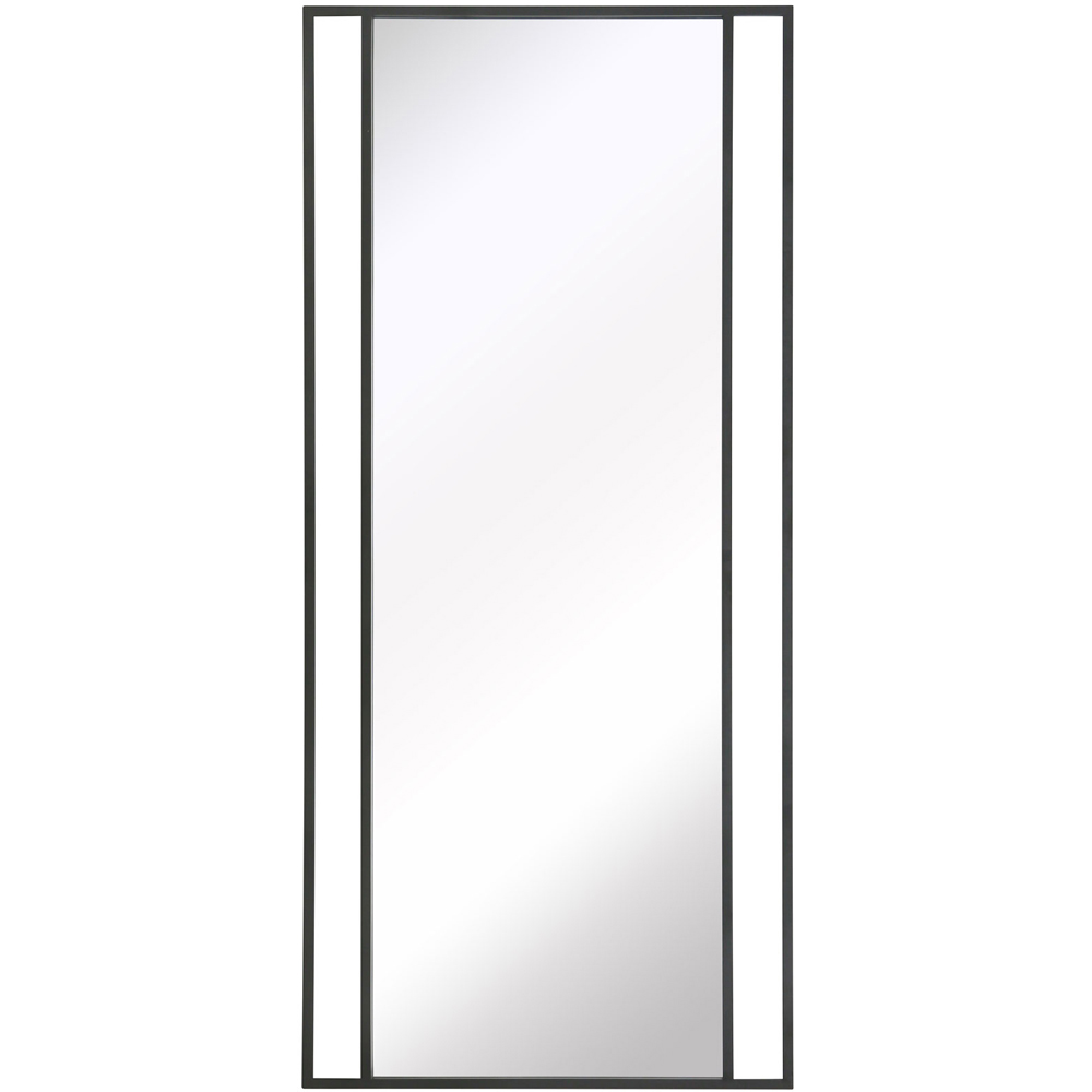 The Fenestra Black Metal Leaner Wall Mirror 200 x 90cm Image 1