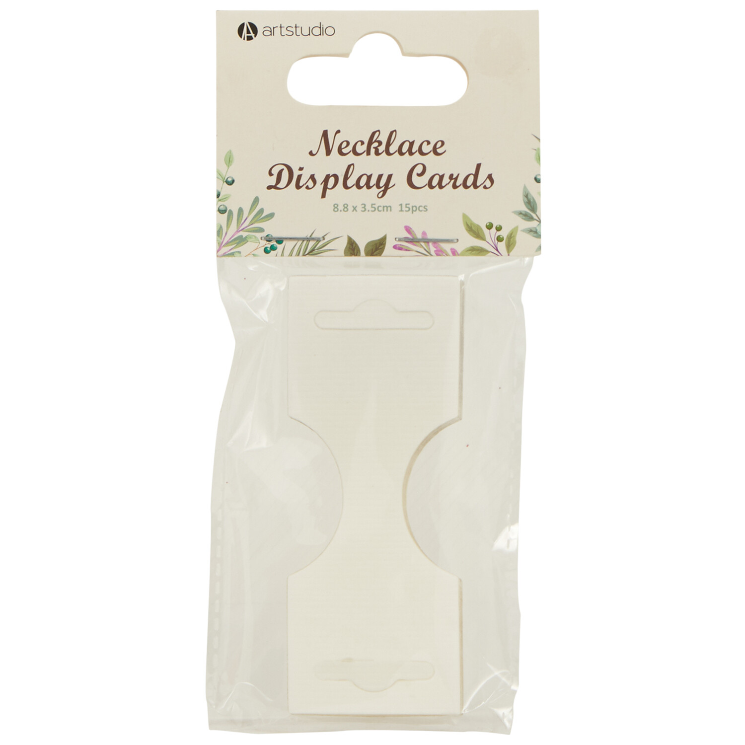 15 Piece Necklace Display Cards - White Image 1