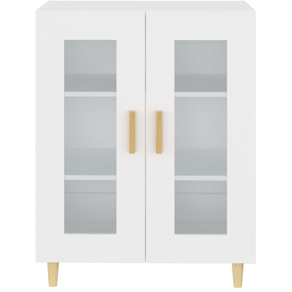 vidaXL 2 Glass Door White Sideboard Image 4