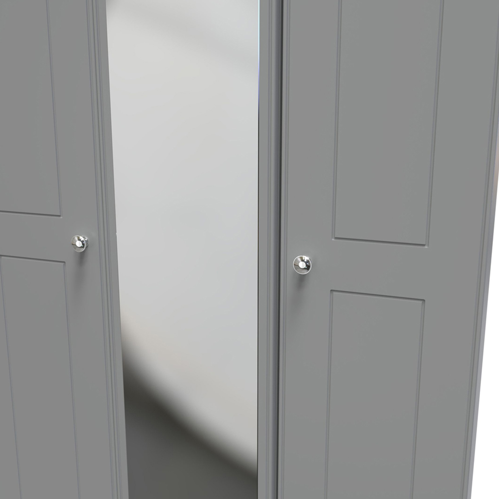 Crowndale Victoria 3 Door Dusk Grey and Oak Wardrobe Image 7