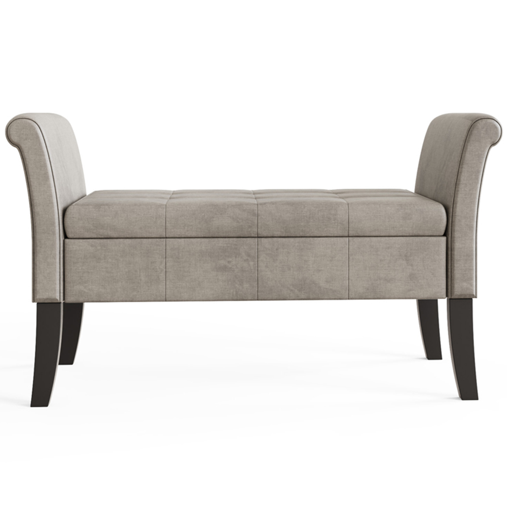 GFW Balmoral Silver Upholstered Window Seat Image 3