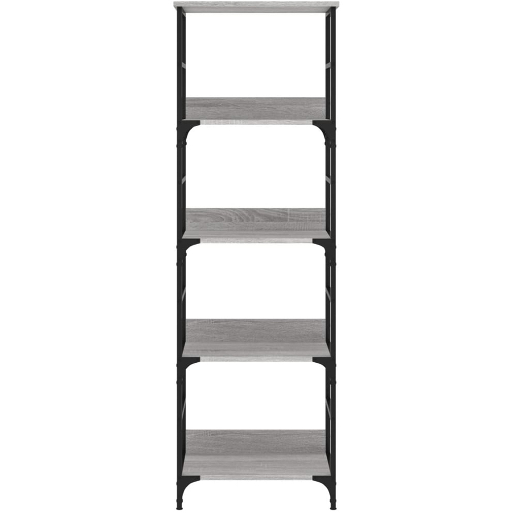 vidaXL 4 Open Shelf Grey Sonoma Bookshelf Image 4