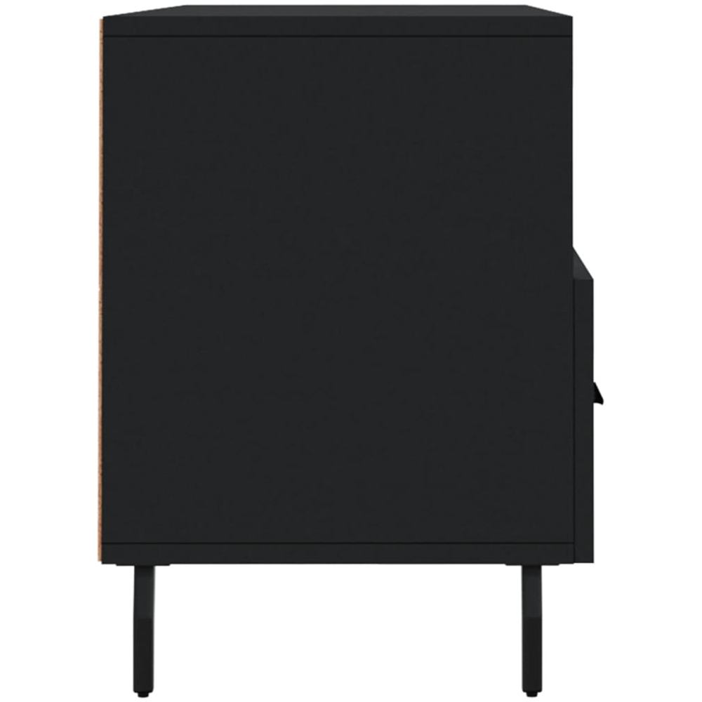 vidaXL 3 Drawer 3 Shelf Black TV Cabinet Image 7