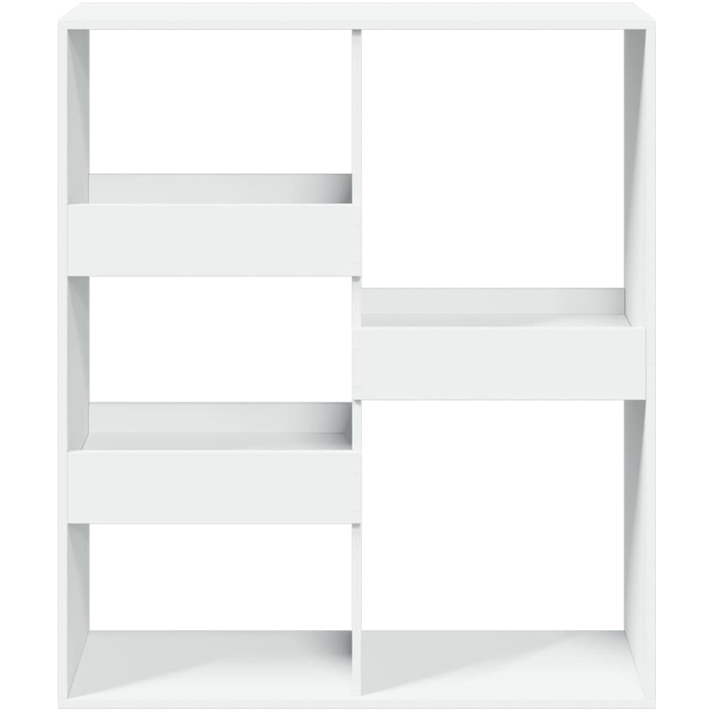 vidaXL 5 Shelf White Bookcase Image 4