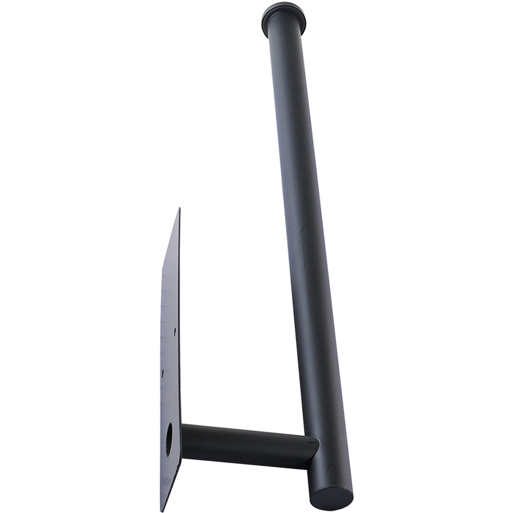 Living and Home 2-in-1 Black Wall-Mounted Towel and Toilet Roll Holder 34cm Image 3