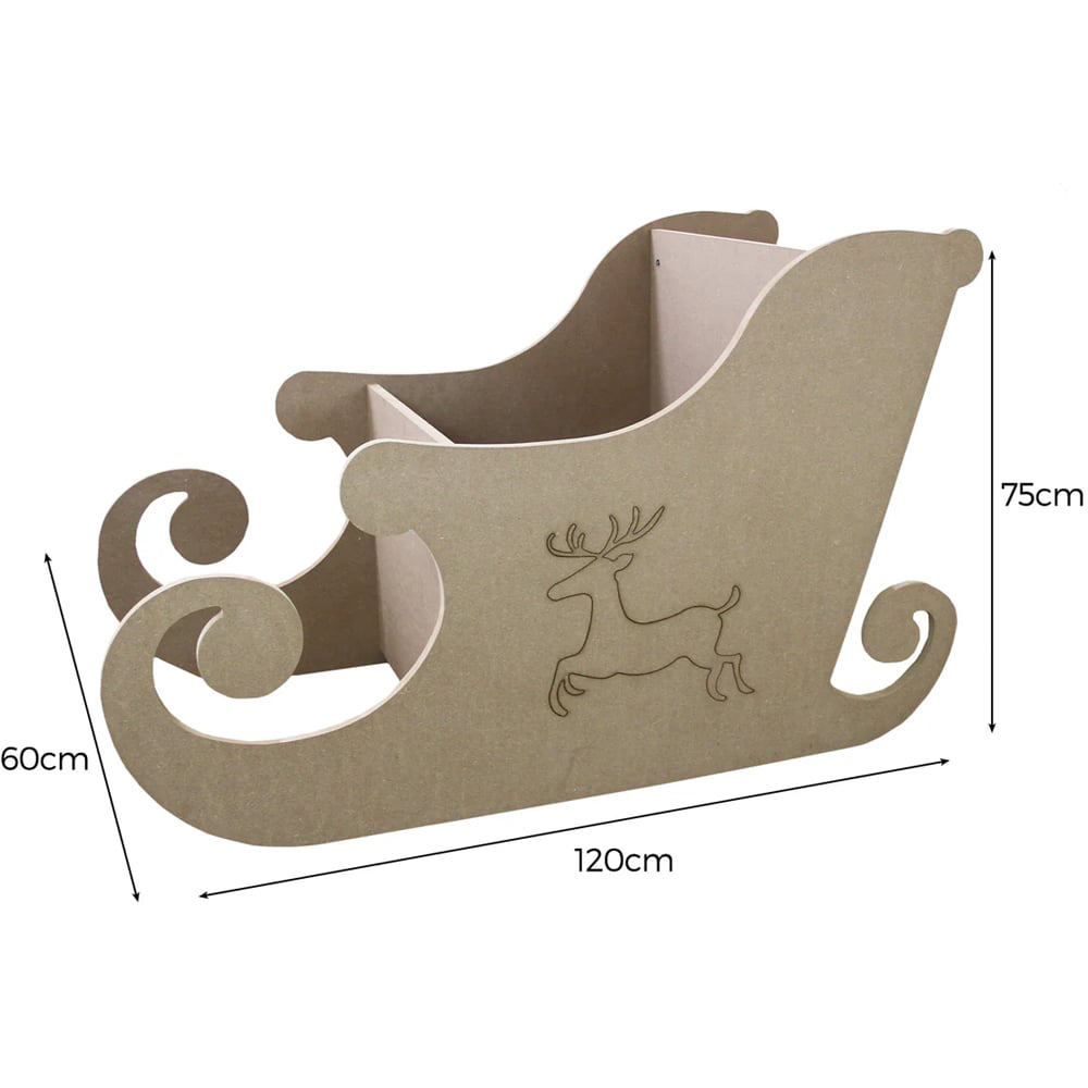MonsterShop MDF Santa Sleigh Christmas Decoration Image 6