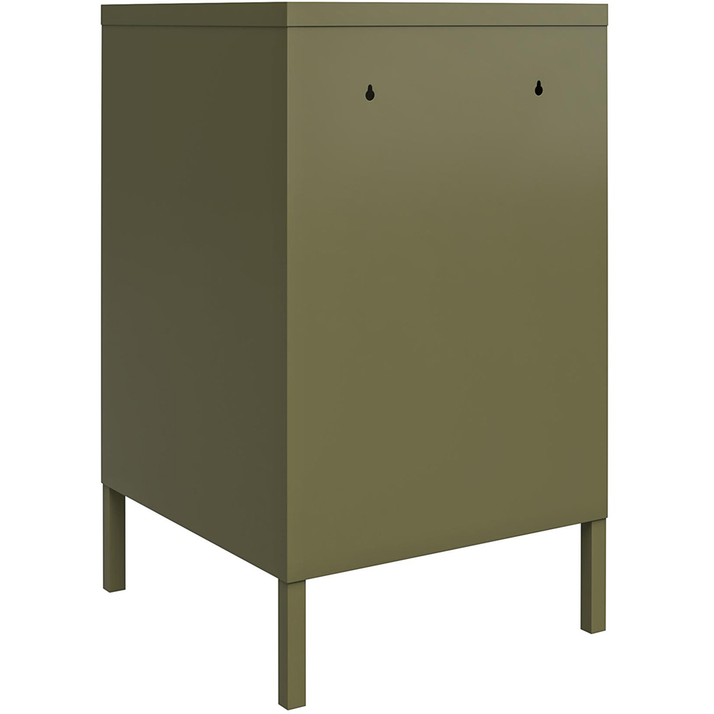 Dorel Bradford Single Door Olive Green Metal Locker End Table Image 5