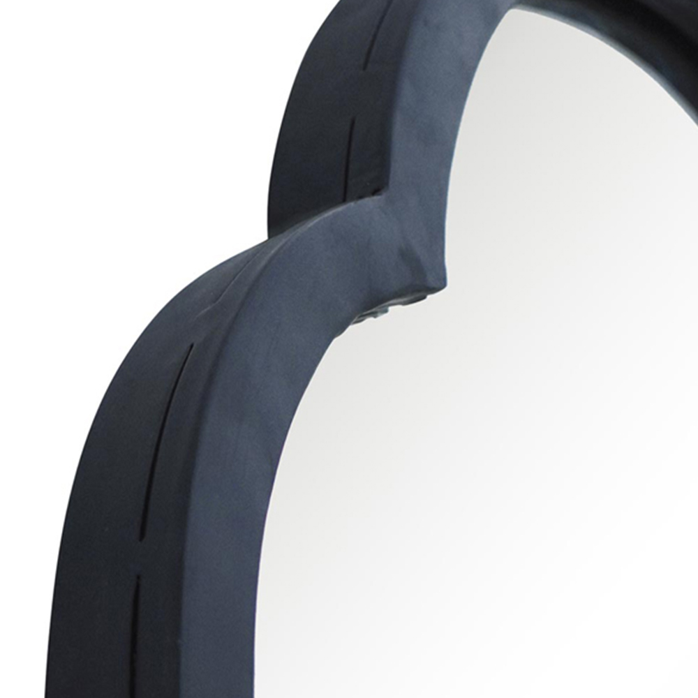MirrorOutlet The Duplici Black Metal Double Arched Oval Outdoor Garden Wall Mirror 102 x 36cm Image 5