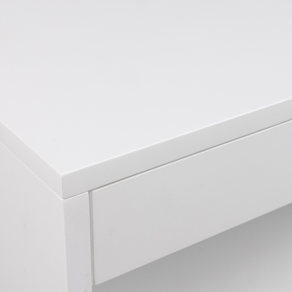 Florence Cholet Single Drawer Single Shelf White Square Bedside Table Image 5
