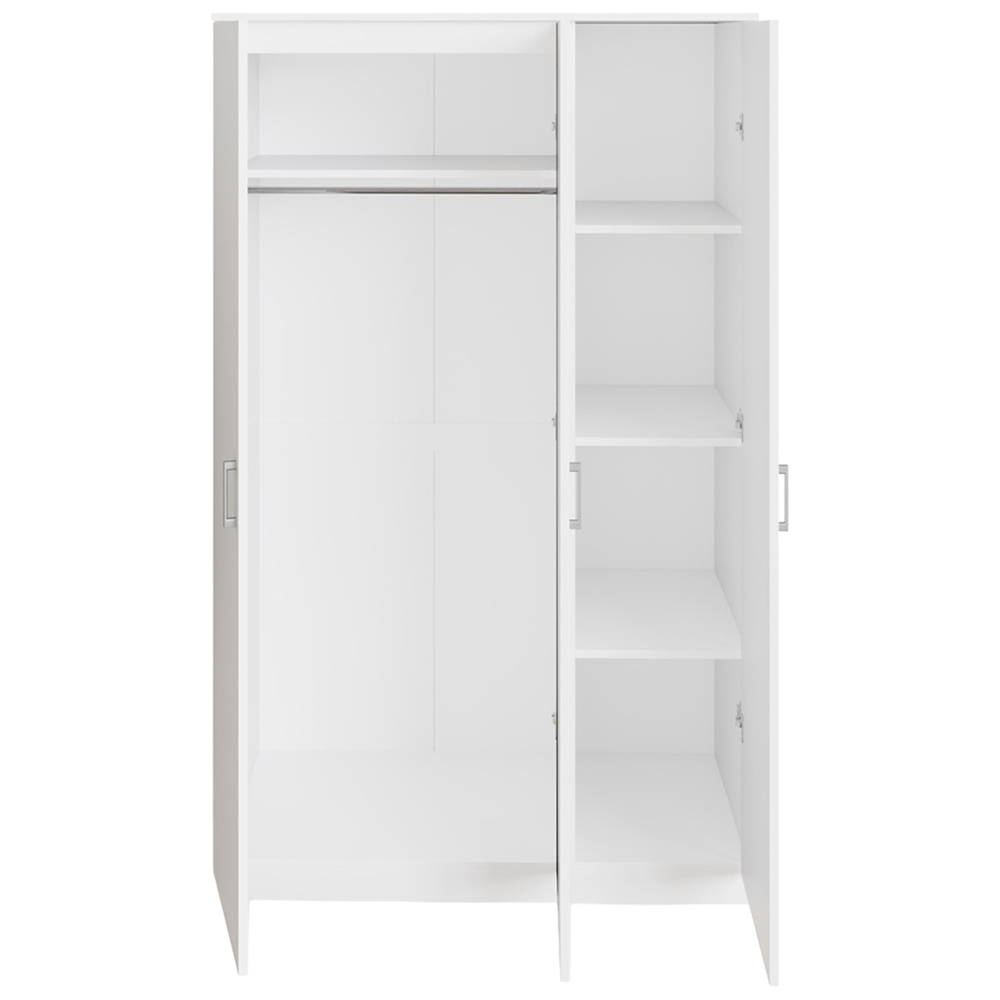 GFW Bailey 3 Door White Wardrobe Image 7