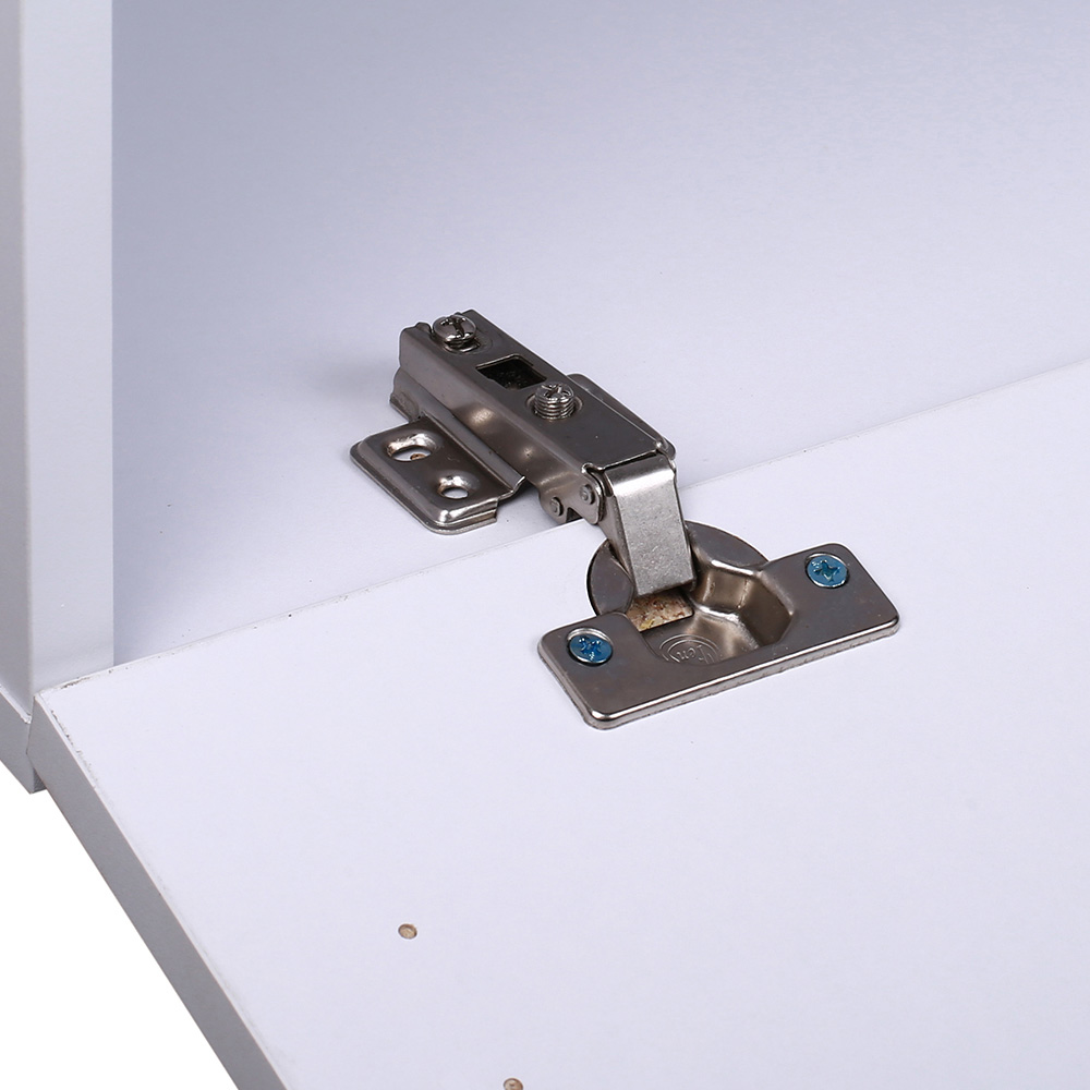 Living and Home White 2 Flip Down Drawer Wall Mounted TV Stand Image 6