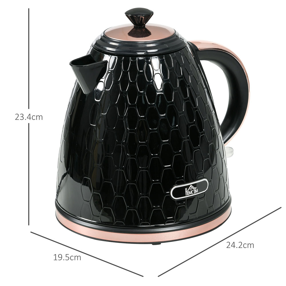 HOMCOM 800-206V70BK Black 1.7L Fast Boil Electric Kettle 3kW Image 9