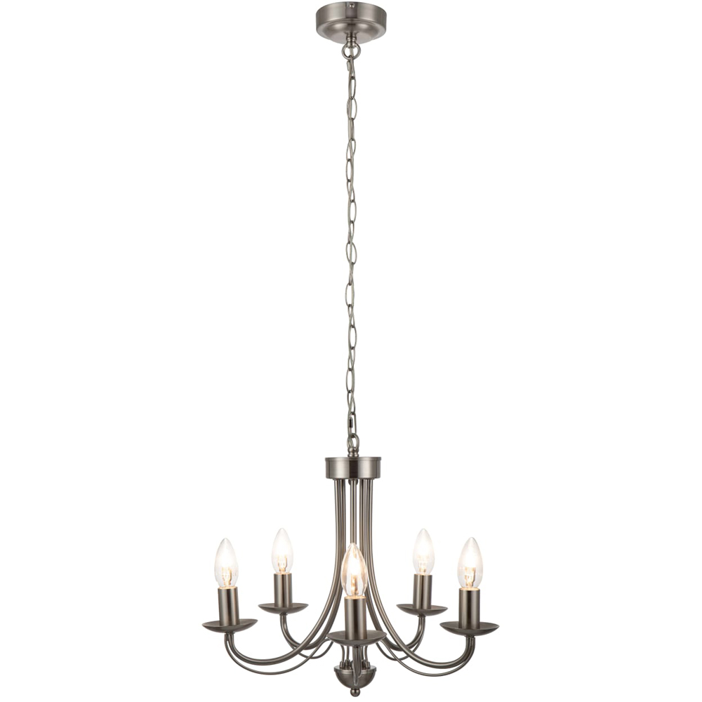 Cosylyte Elmore 5 Light Brushed Nickel Metal Pendant Light Image 3